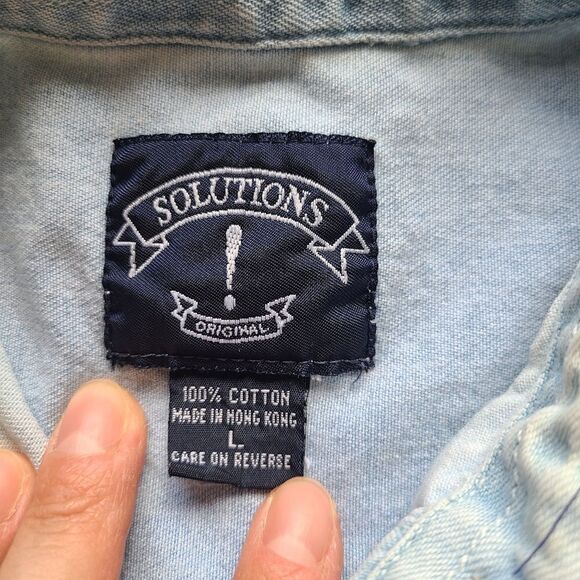 Vintage dog embroidered button up shirt - Picture 13 of 13